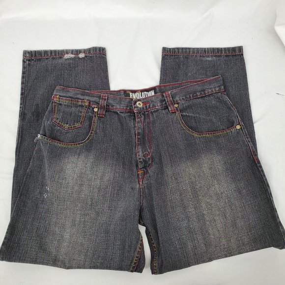 Evolution In Design Relaxed Blue Jeans Mens 36x32 - Picture 2 of 14